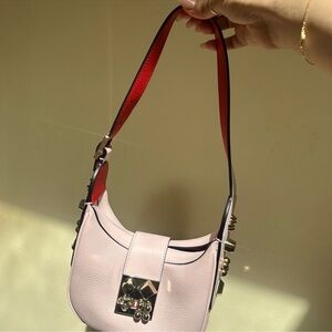 Pink Carasky 2-way calfskin bag